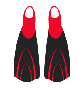 Scuba Diving Fins Vector Art
