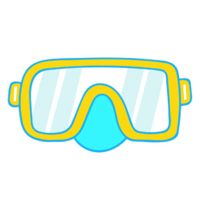 Scuba Diving Mask Design Vector