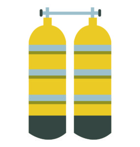 Scuba Diving Oxygen Tank Vector Art