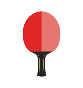 Table Tennis Ball In Red Vector