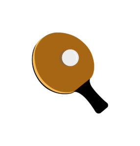 Table Tennis Bat And Ball Vector