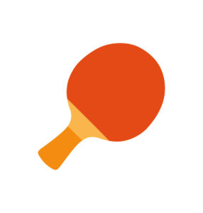 Table Tennis Simple Bat Vector In Orange Color