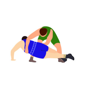 Wrestler Two Mans Vector