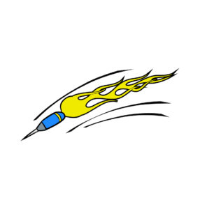 flying dart vector