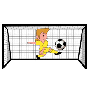 football goal keeper vector