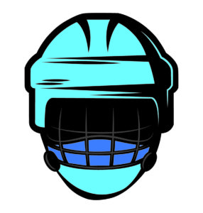 ice hockey blue helmet
