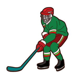 ice hockey player vector