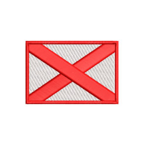 ALABAMA FLAG EMBROIDERY DESIGN | STATE FLAG EMBROIDERY DESIGN | CROSS FLAG EMBROIDERY DESIGN | MACHINE EMBROIDERY FILE