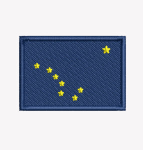 ALASKA FLAG EMBROIDERY DESIGN | USA STATE EMBROIDERY DESIGN | ALASKA STATE EMBROIDERY DESIGN | MACHINE EMBROIDERY FILE