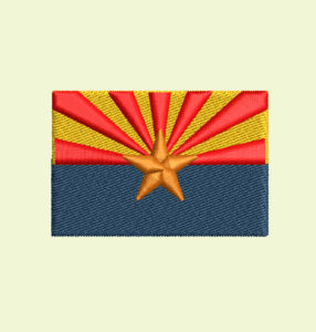ARIZONA FLAG EMBROIDERY DESIGN | STATE FLAG EMBROIDERY DESIGN | USA STATE FLAG EMBROIDERY DESIGN | MACHINE EMBROIDERY FILE