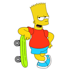 Bart simpson cartoon vector