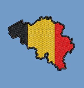 BELGIUM FLAG EMBROIDERY DESIGN | BELGIUM MAP EMBROIDERY DESIGN | COUNTRY MAP EMBROIDERY DESIGN | MACHINE EMBROIDERY FILE