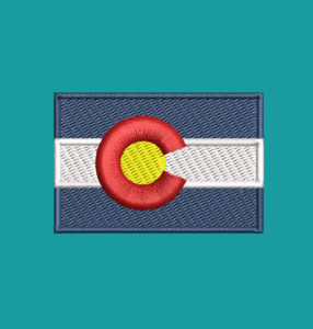 COLORADO FLAG EMBROIDERY DESIGN | USA STATE FLAG EMBROIDERY DESIGN | COUNTRY STATE EMBROIDERY DESIGN | MACHINE EMBROIDERY FILE