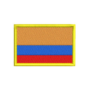 COLOMBIA FLAG EMBROIDERY DESIGN | COUNTRY FLAG EMBROIDERY DESIGN | YELLOW BORDER FLAG EMBROIDERY DESIGN | MACHINE EMBROIDERY FILE
