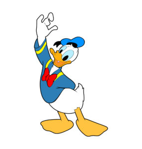 Donald duck cartoon vector