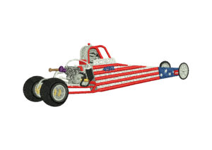 FLAG RACE LOGO EMBROIDERY DESIGN | AMERICAN FLAG CAR EMBROIDERY DESIGN | FORMULA CAR EMBROIDERY DESIGN | MACHINE EMBROIDERY FILE