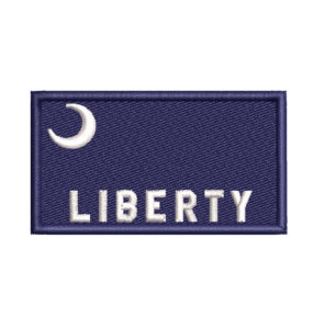 LIBERTY FLAG EMBROIDERY DESIGN | LIBERTY TEXT FLAG EMBROIDERY DESIGN | MOON IN FLAG EMBROIDERY DESIGN | MACHINE EMBROIDERY FILE