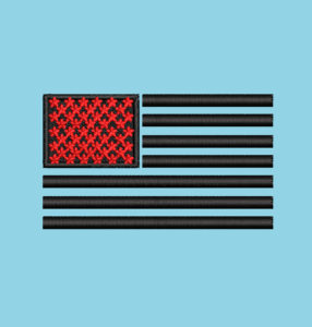 MILITARY MINDSET FLAG EMBROIDERY DESIGN | USA MILITARY FLAG EMBROIDERY DESIGN | RED STARS FLAG EMBROIDERY DESIGN | MACHINE EMBROIDERY FILE