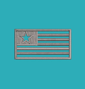 ONE STAR FLAG EMBROIDERY DESIGN | STAR FLAG EMBROIDERY DESIGN | ONE COLOR EMBROIDERY DESIGN | MACHINE EMBROIDERY FILE