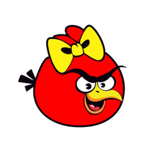 Red angry bird cartoon