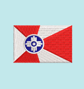 WICHITA FLAG EMBROIDERY DESIGN | COUNTRY FLAG EMBROIDERY DESIGN | CIRCLE FLAG EMBROIDERY DESIGN | MACHINE EMBROIDERY FILE