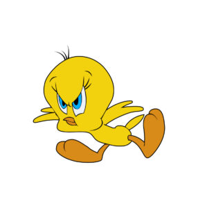 angry tweety cartoon