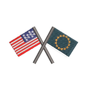 CROSSED FLAG EMBROIDERY DESIGN | AMERICAN FLAG EMBROIDERY DESIGN | SOVIET UNION EMBROIDERY DESIGN | MACHINE EMBROIDERY FILE