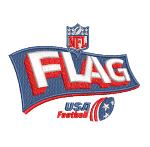 FLAG FOOTBALL EMBROIDERY DESIGN | NFL FLAG EMBROIDERY DESIGN | USA FOOTBALL EMBROIDERY DESIGN | MACHINE EMBROIDERY FILE