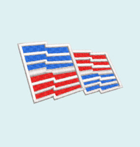 FLAG DOM EMBROIDERY DESIGN | DOM FLAG EMBROIDERY DESIGN | WAVING FLAG EMBROIDERY DESIGN | MACHINE EMBROIDERY FILE