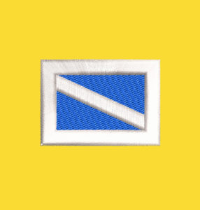 FLAG JUNE EMBROIDERY DESIGN | BLUE FLAG EMBROIDERY DESIGN | 2 COLOR EMBROIDERY DESIGN | MACHINE EMBROIDERY FILE