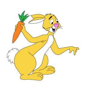 happy rabbit winnie the pooh