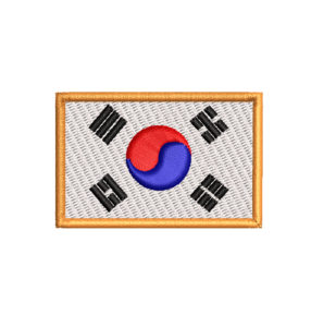 KOREAN FLAG EMBROIDERY DESIGN | COUNTRY FLAG EMBROIDERY DESIGN | BORDER FLAG EMBROIDERY DESIGN | MACHINE EMBROIDERY FILE
