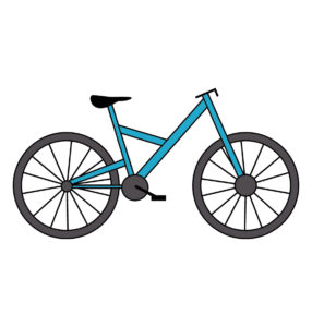 BiCycle Vector In Blue Color