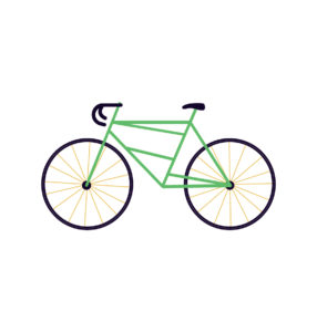BiCycle Vector In Green Color