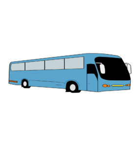 Bus Vector Design In Blue Color