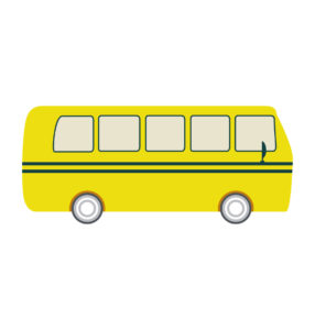 Bus Vector Design In Yellow Color