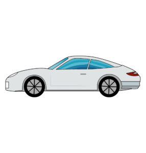 Car Vector In Grey Color