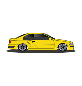 Car Vector In Yellow Color