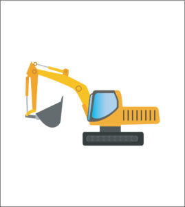 Construction Excavator Vector