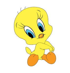 Cute tweety cartoon vector