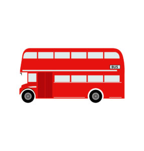 Double Decker Bus Vector Design In Red Color