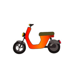 Electric Motor Bike Vector Design
