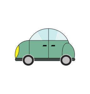 Green Cartoon Car Vector