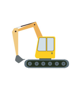 Mini Excavator Vector