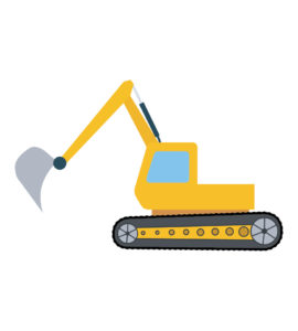 Mini Excavator Vector Design