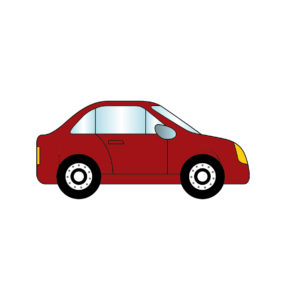 Mini Red Car Vector