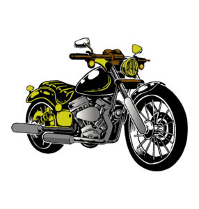 MotorCycle Vector In Multi Color