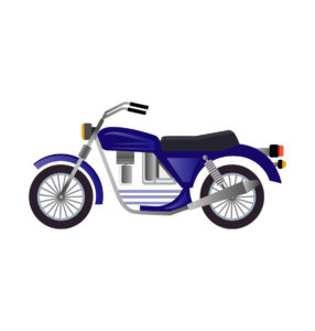 MotorCycle Vector In Royal Blue Color