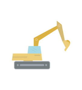 Premium Construction Excavator Vector