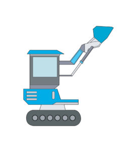 Premium Excavator Vector